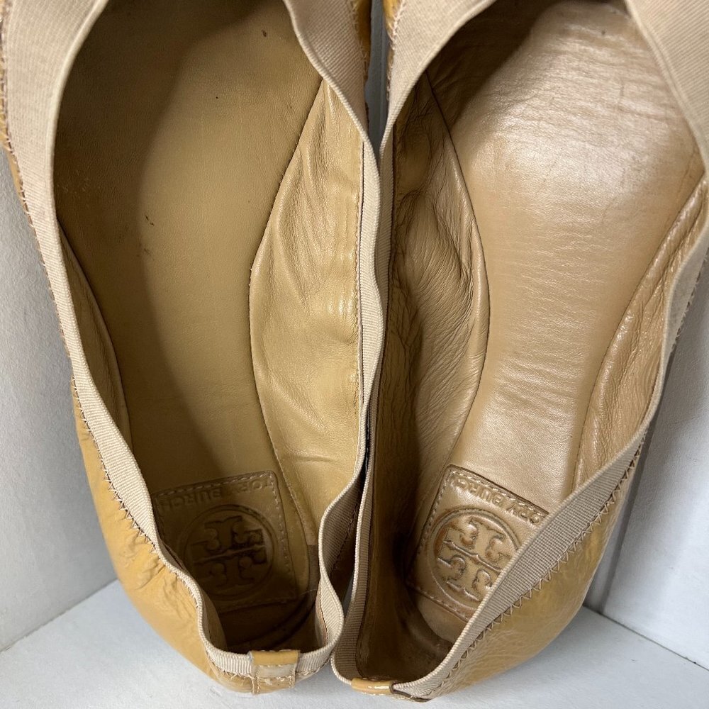 Tory Burch Patent Leather Caroline Flats Size 8.5 - Picture 7 of 8